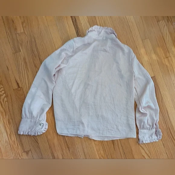 Women's Pink Ruffled Blouse - Picture 7 of 8